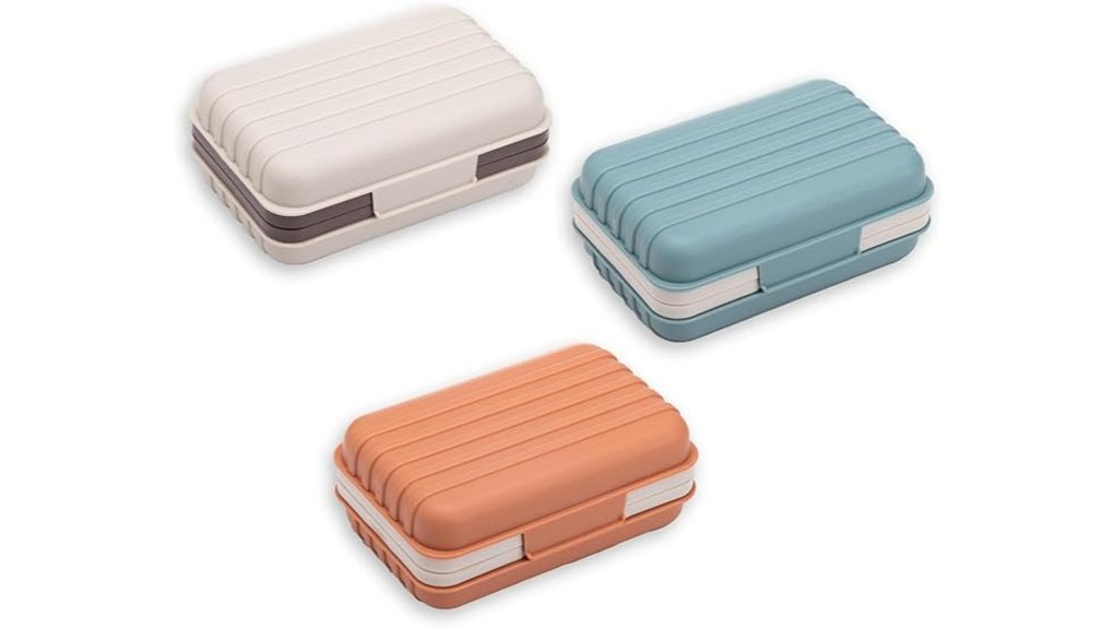 travel three pack soap drainers