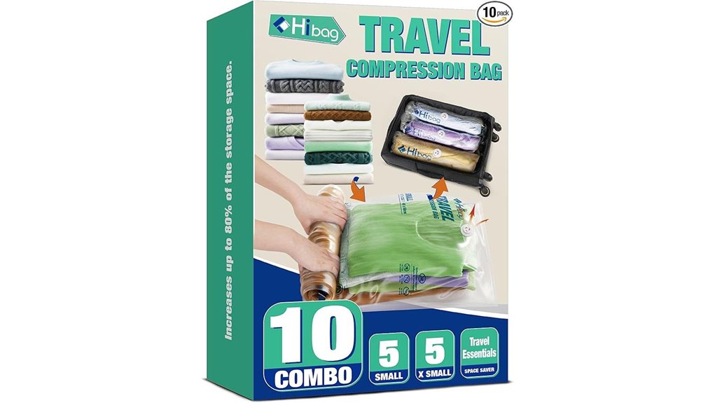 travel zipper roll compression bags