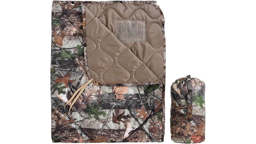 tree camo military poncho liner