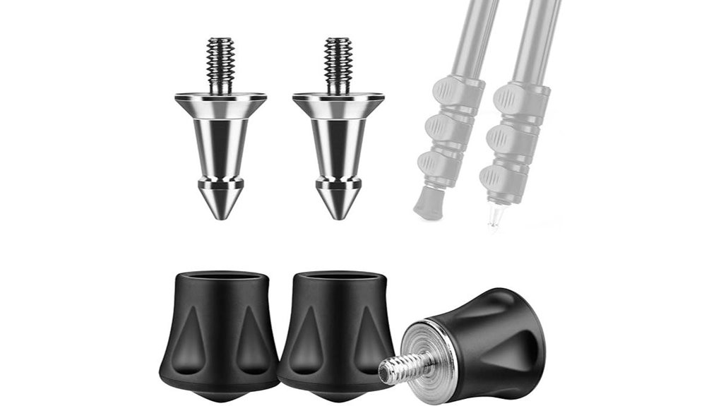 tripod rubber feet and spikes