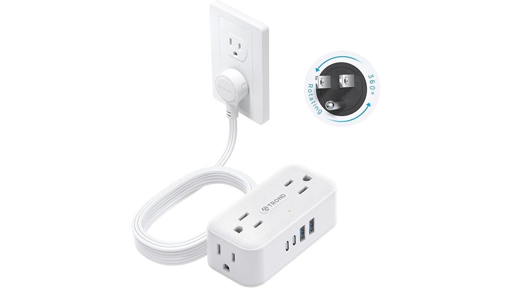 trond 360 usb outlet strip