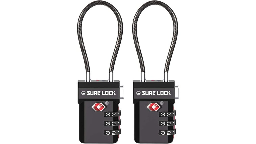 tsa approved 3 digit cable locks