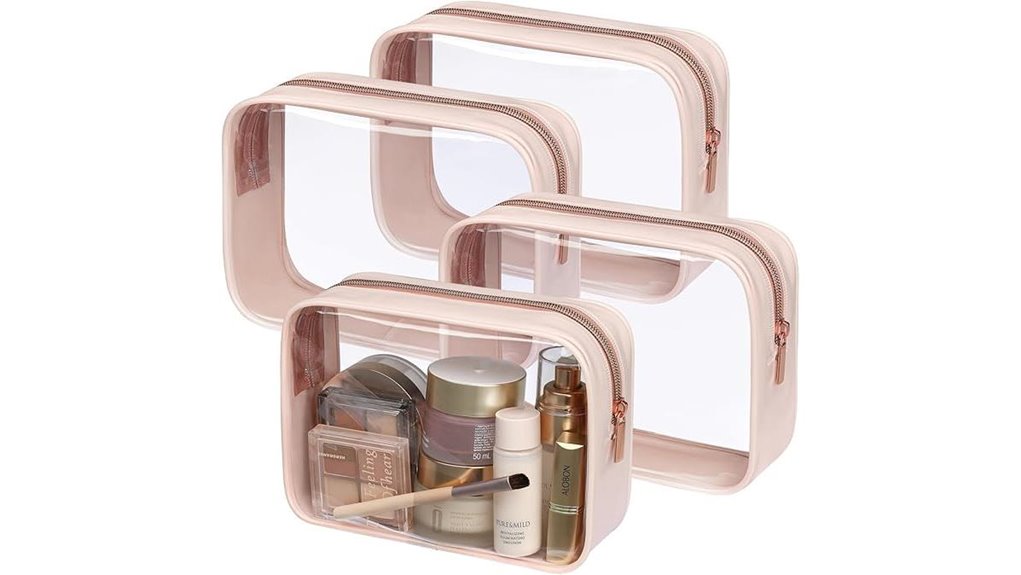 tsa approved clear quart toiletry bag