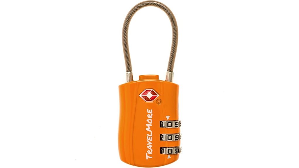 tsa approved orange cable lock