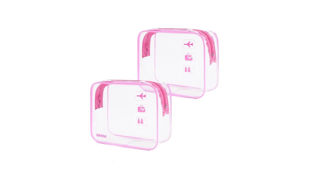 tsa approved pink toiletry bags