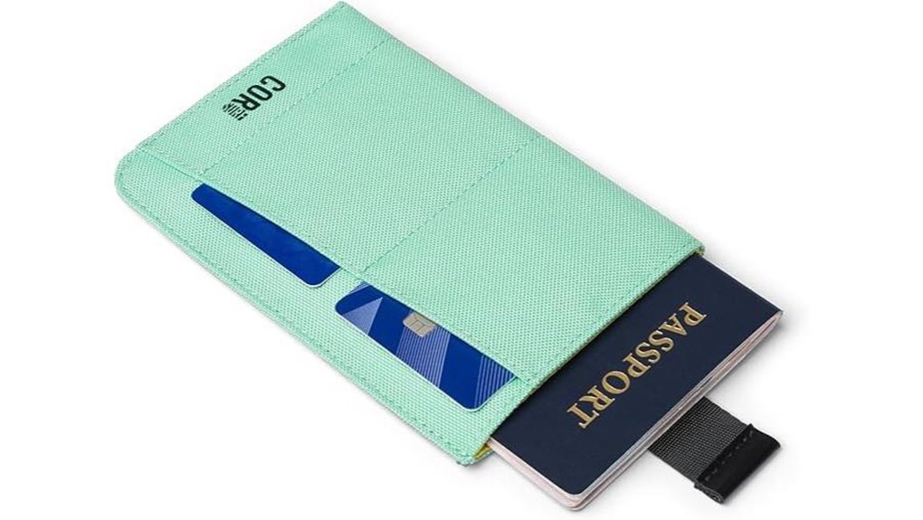 turquoise waterproof rfid passport wallet