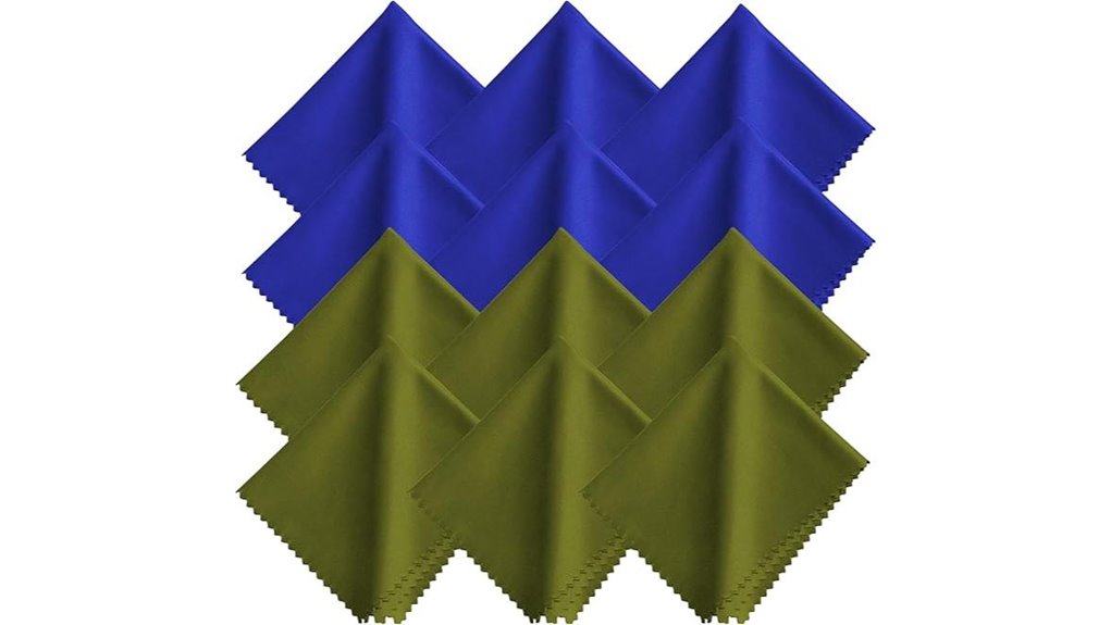 twelve microfiber cleaning cloths pack