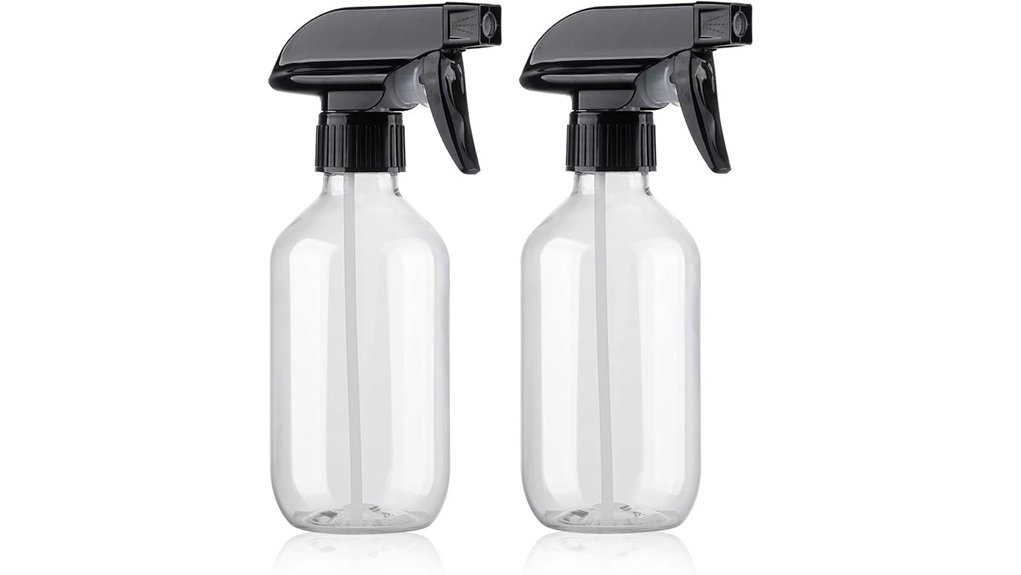 two 10oz fine mist bottles