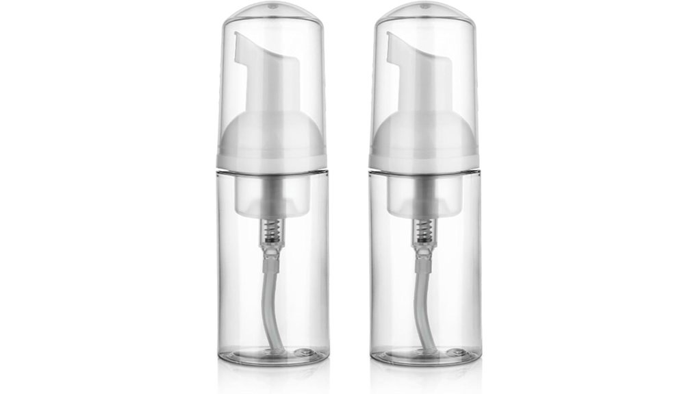 two 30ml mini foaming bottles