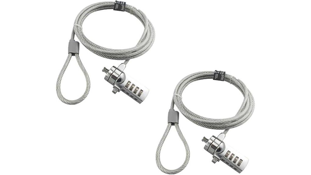 two 6ft combination cable locks