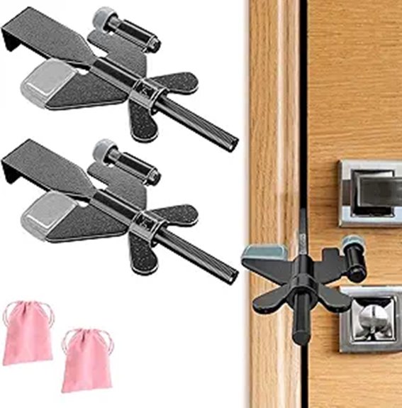 two pack adjustable travel doorlocks