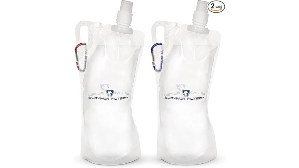 two pack collapsible filter bottles
