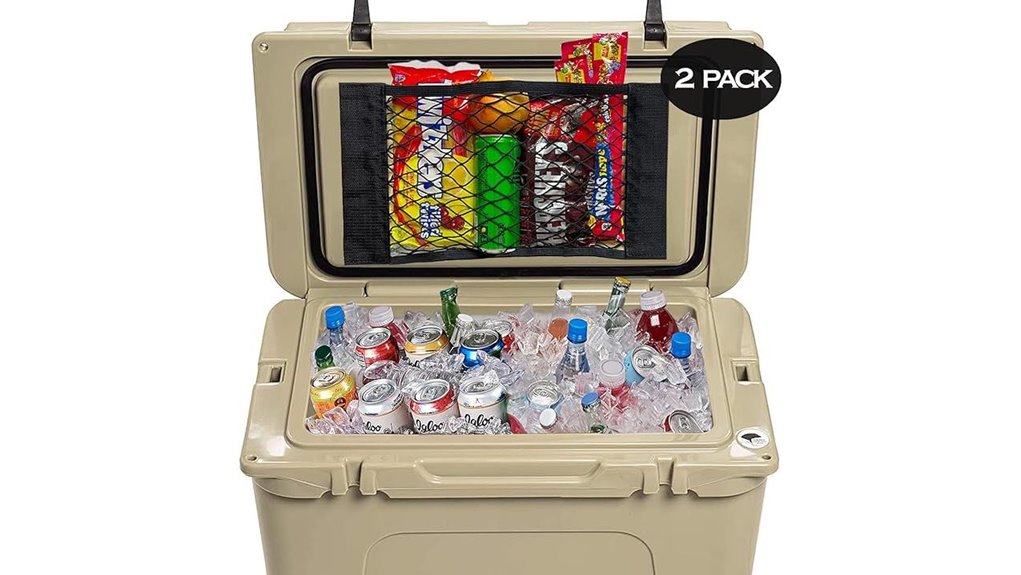 two pack cooler storage nets