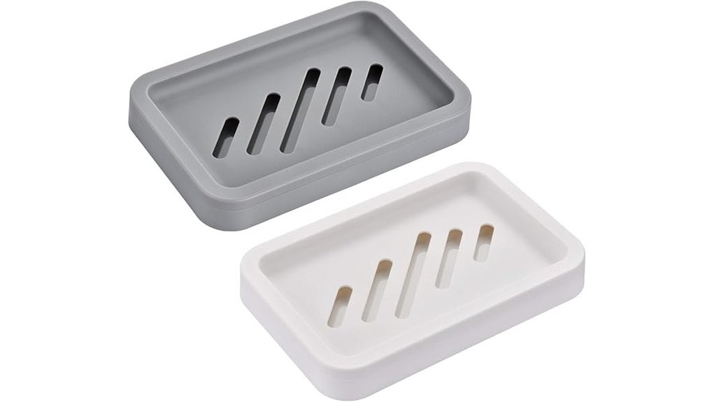 two pack draining soap dishes