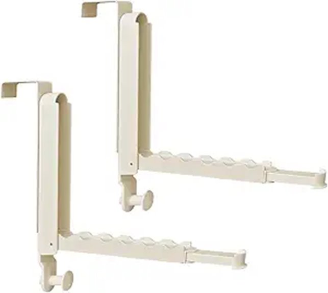 two pack folding over door racks