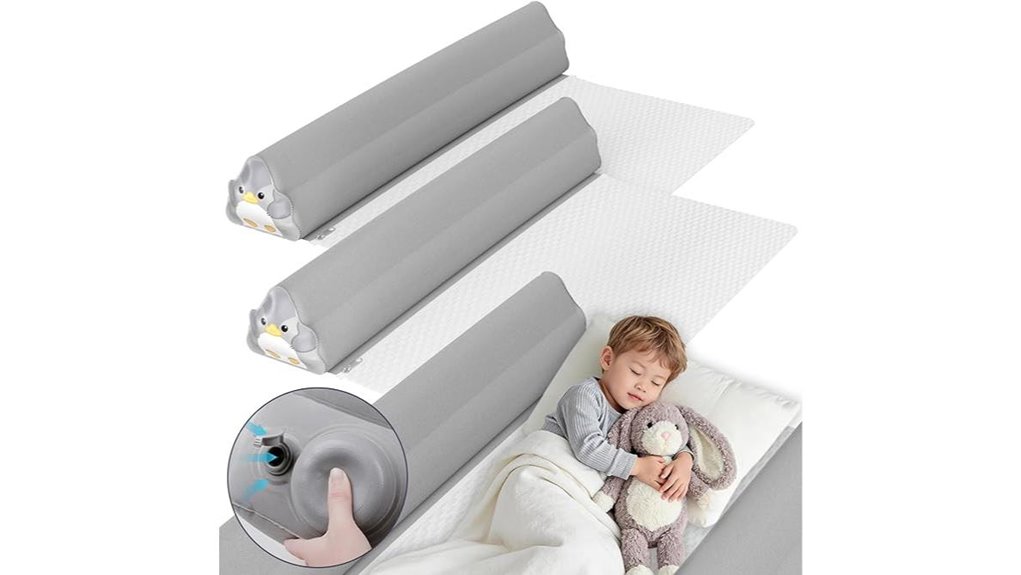two pack inflatable toddler rails