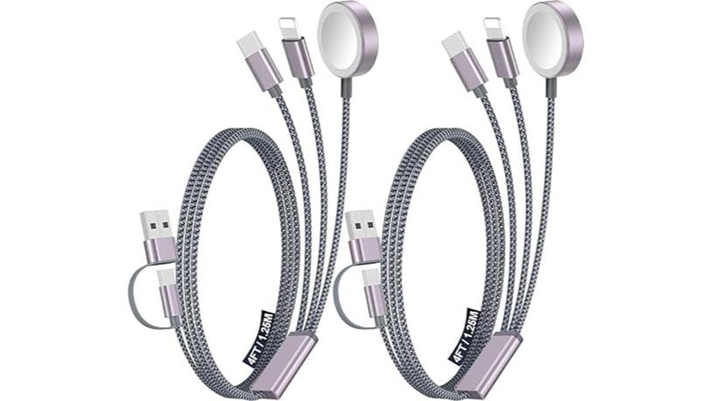 two pack multi device charging cable