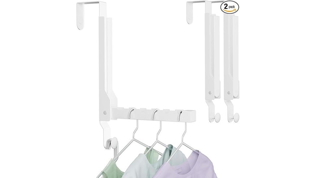 two pack over door clothes rack