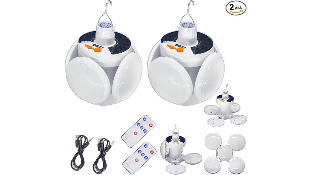 two pack solar folding lanterns