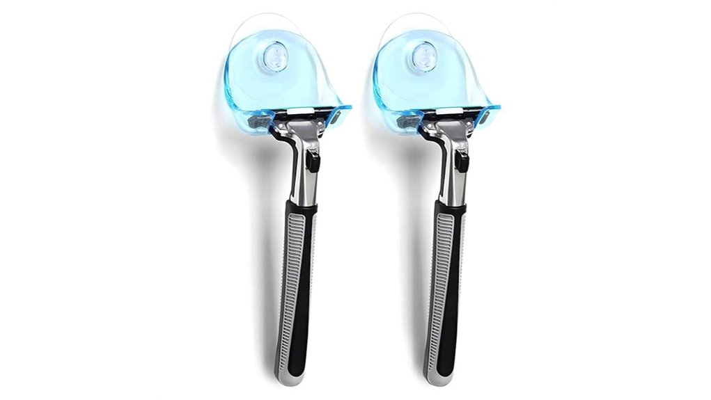 two pack suction cup razor holder