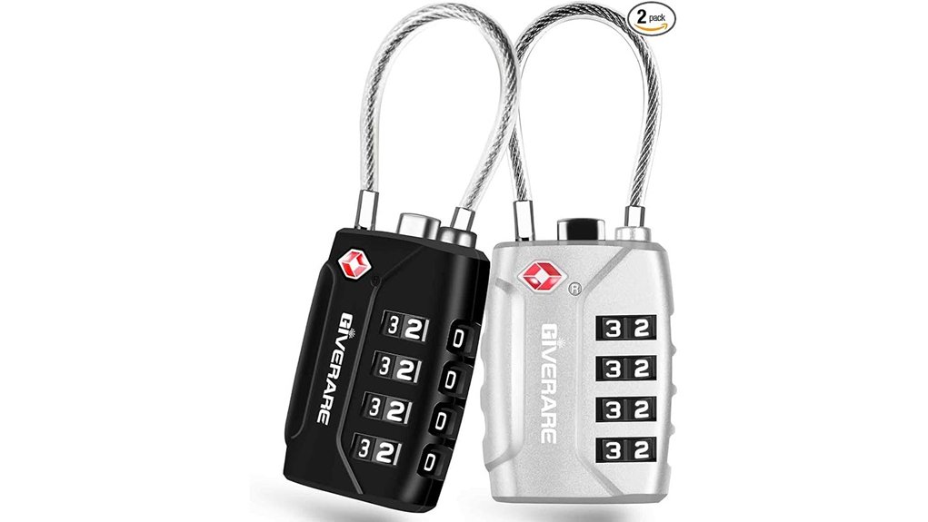 two pack tsa four digit locks
