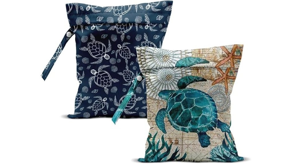 two pack turtle reusable wetbags