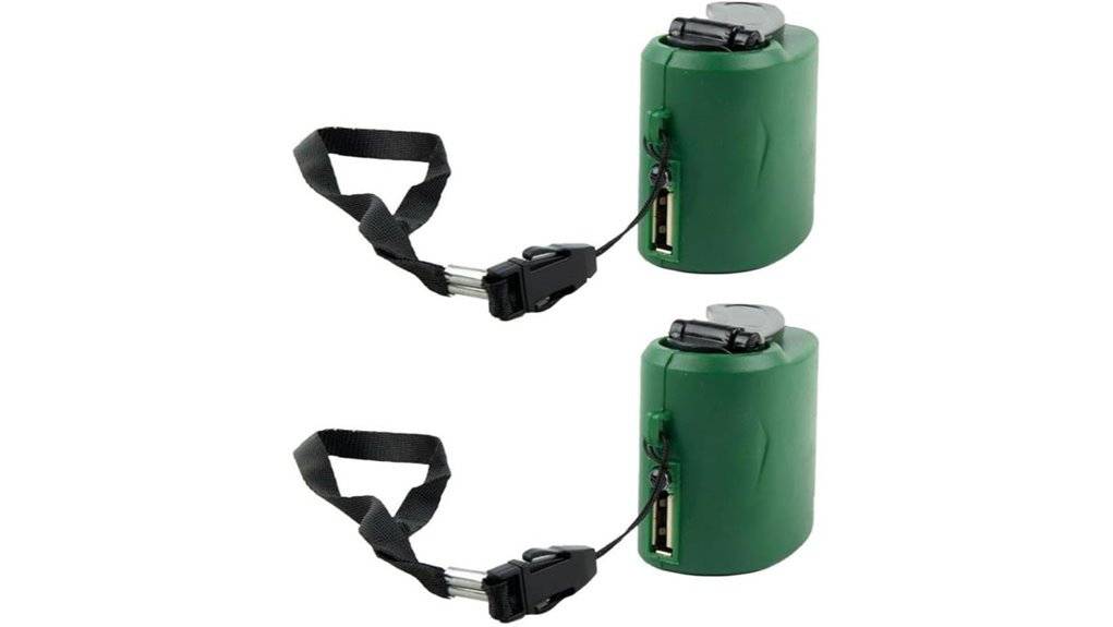 two pack usb hand crank light