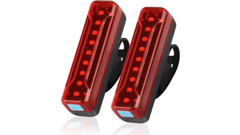 two pack usb rechargeable taillights
