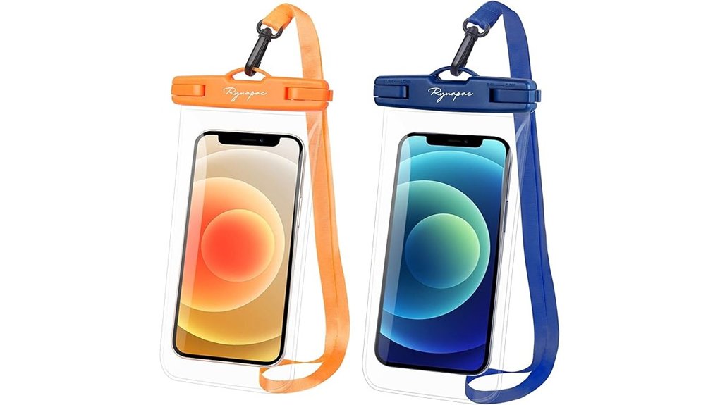 two pack waterproof phone pouches