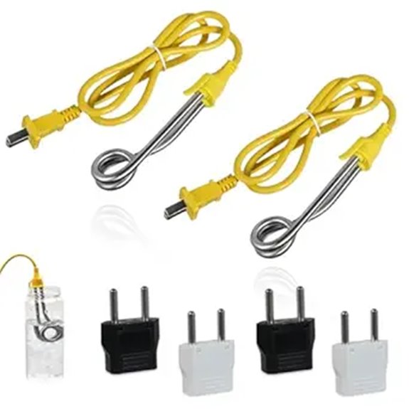 two portable immersion heaters