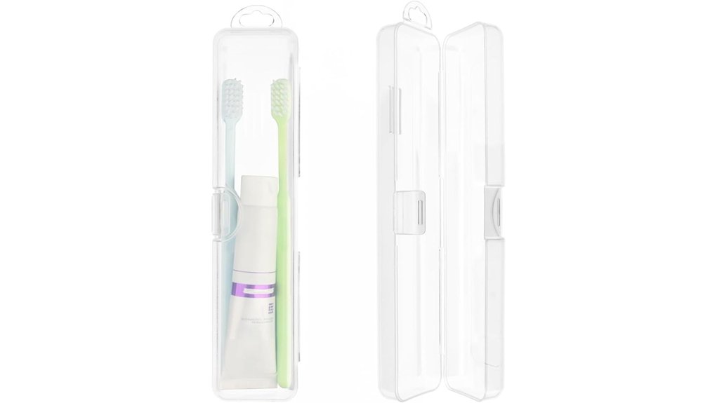 two portable toothbrush cases