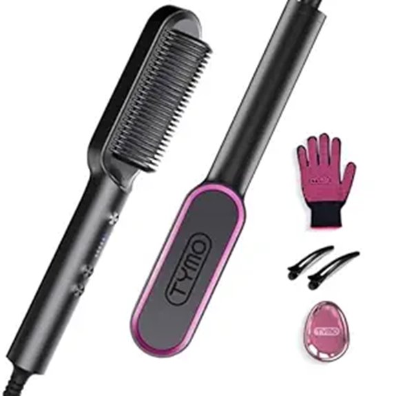 tymo ring hair straightener brush