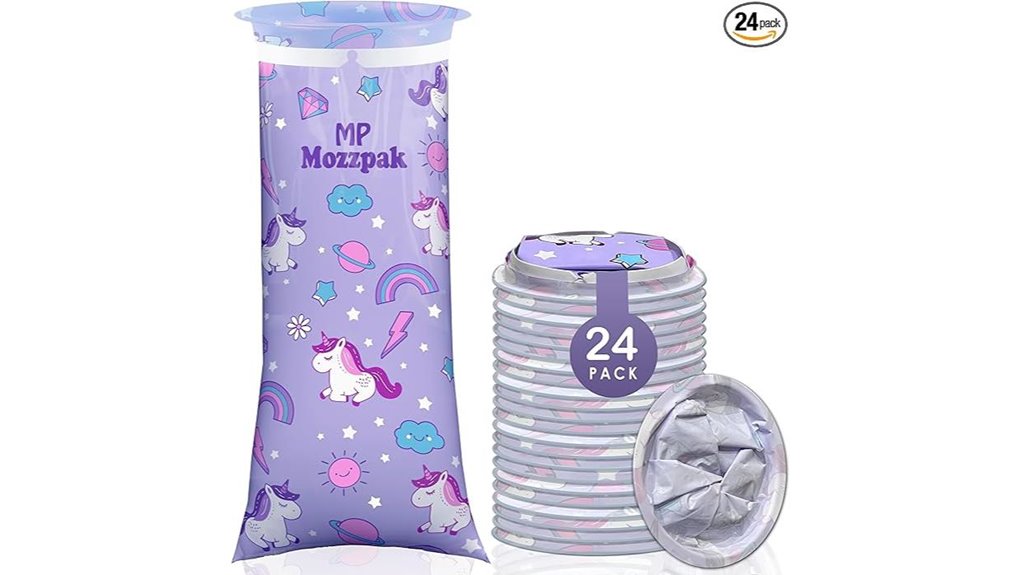 unicorn kids disposable vomit bags