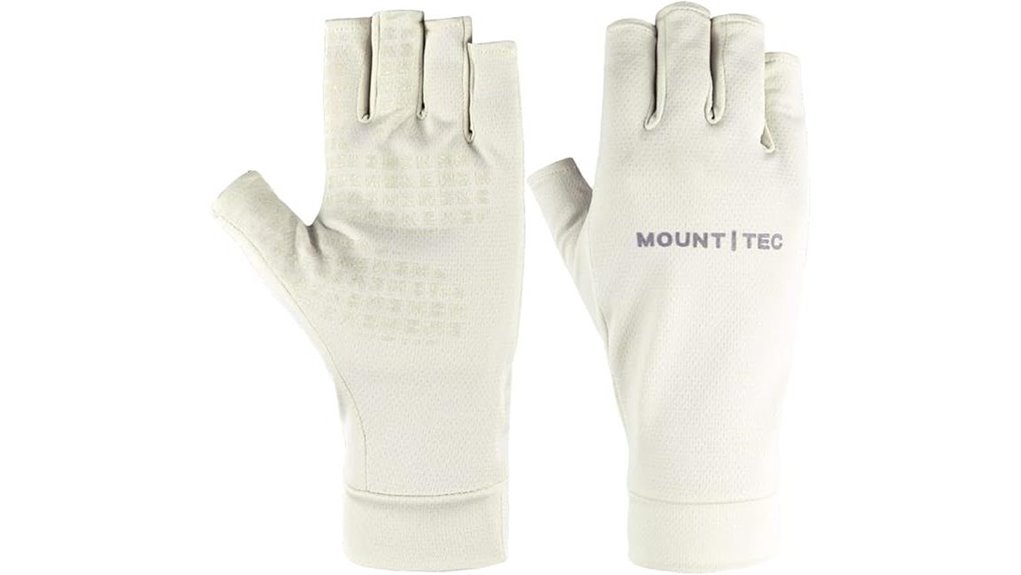 unisex upf 50 fingerless gloves