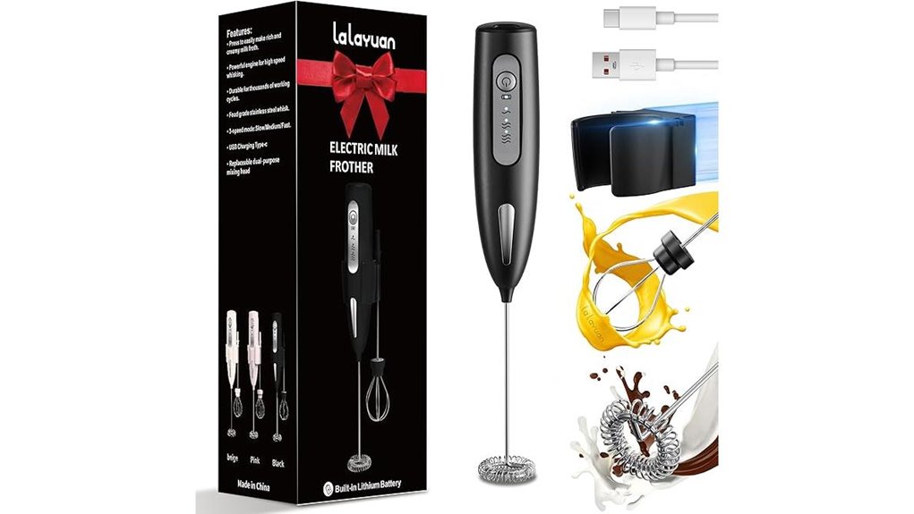 usb rechargeable milk frother