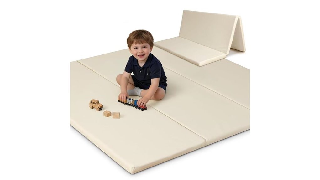 vegan leather trifold baby playmat