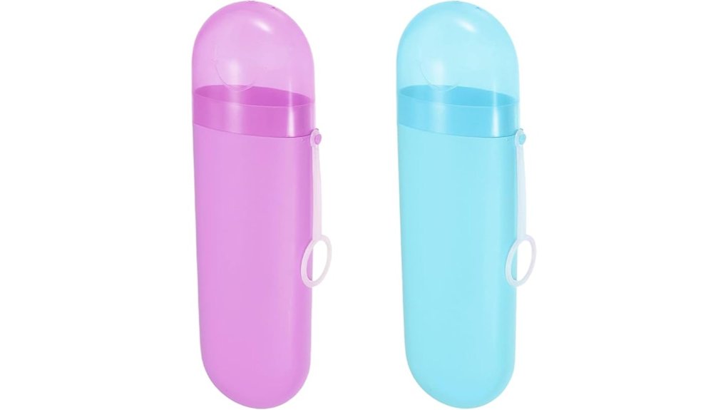 ventilated two pack toothbrush cases