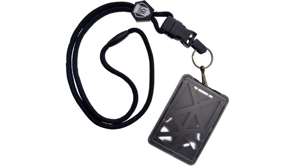 vertical top load badge holder