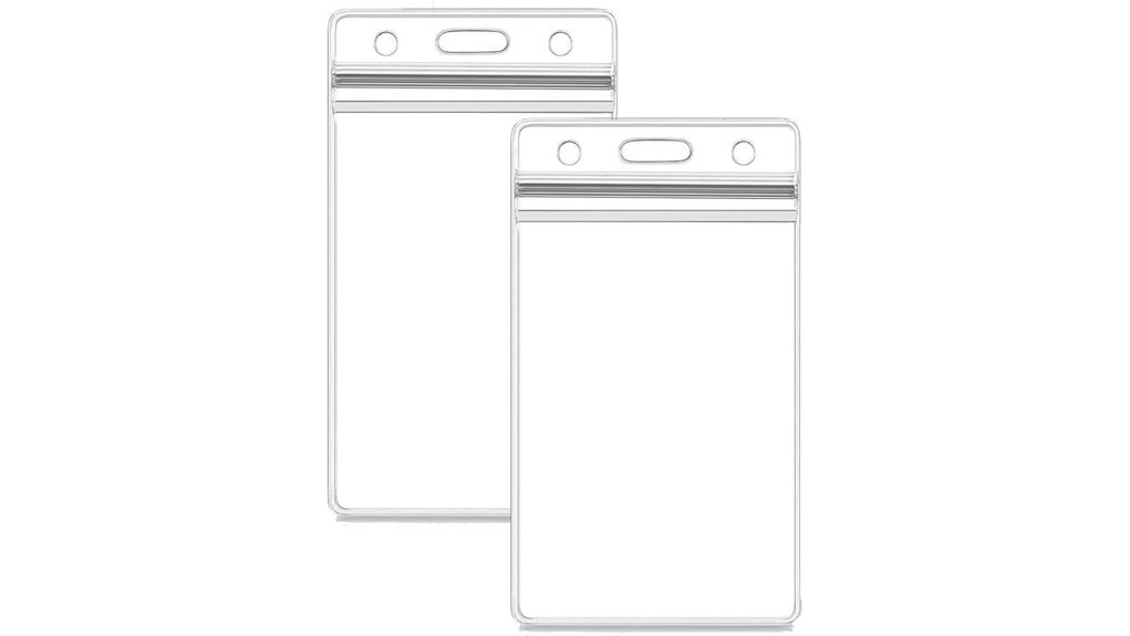 vertical waterproof id badge holders