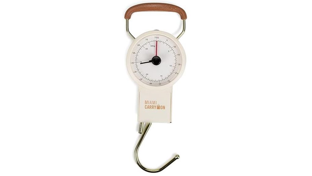 vintage suitcase scale with tape