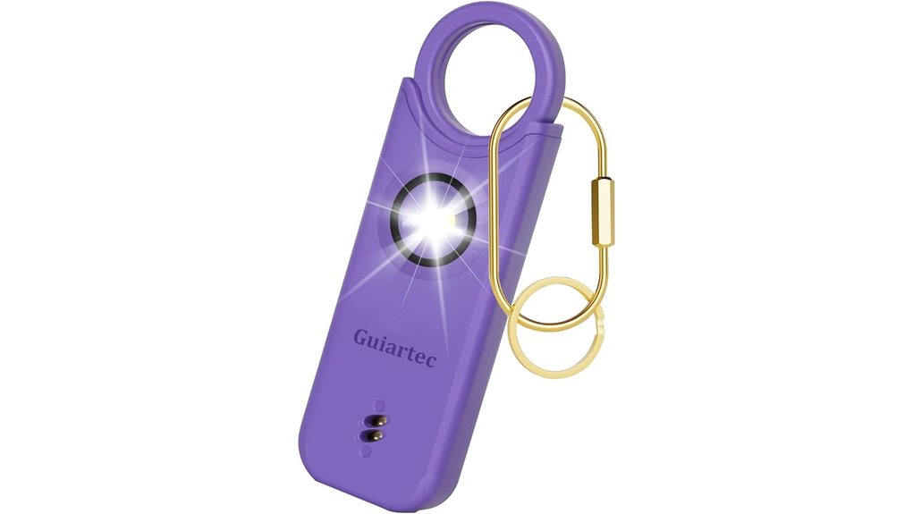 violet 135db alarm keychain