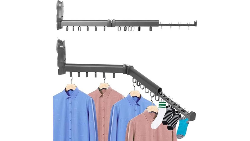 wall mounted foldable drying rack