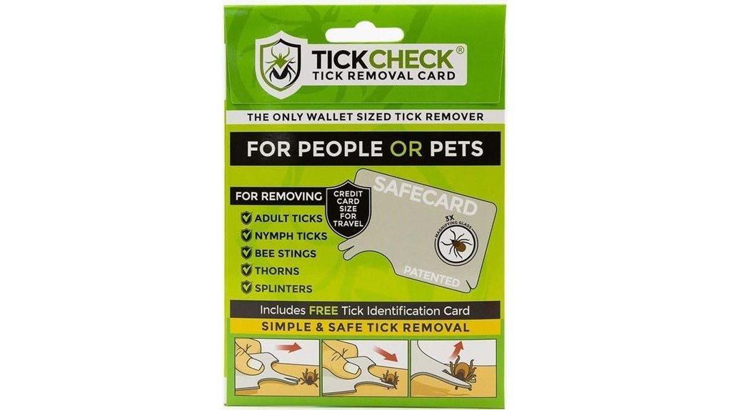 wallet sized tick removal card