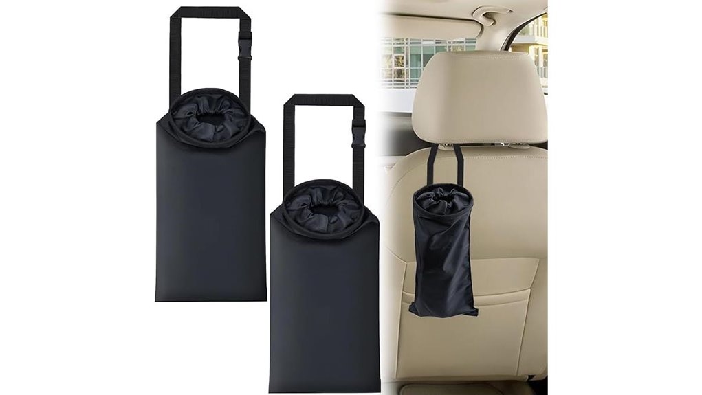 washable hanging car trash bags