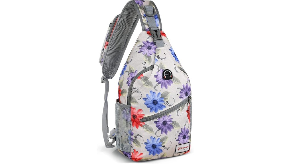 water resistant anti theft sling bag