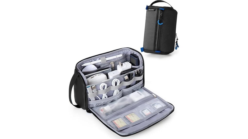 water resistant electronics travel organizer