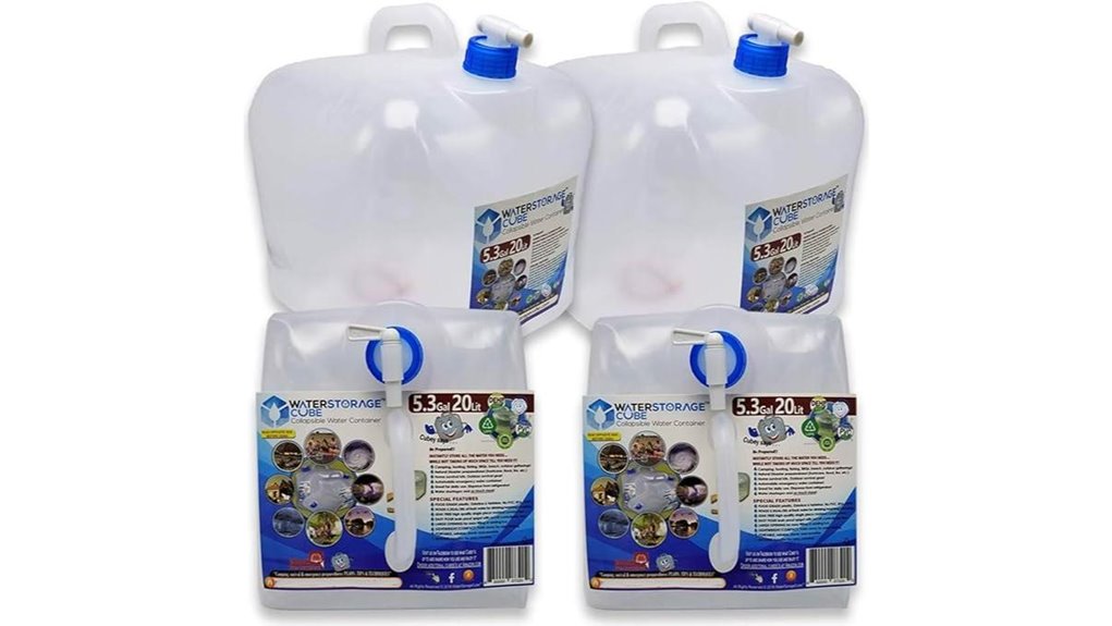 water storage cube spigot