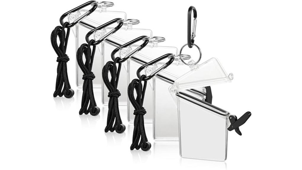 waterproof clear vertical badge holder