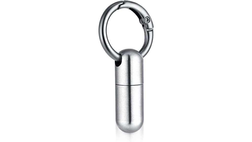 waterproof metal pill case keychain