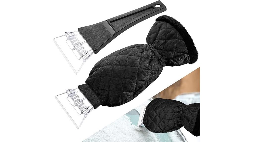 waterproof mitt with scraper